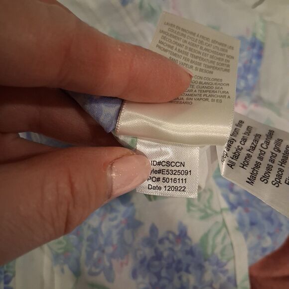 NWT Eileen West Nightgown Ballet Lace Trim Sleeveless Cotton Woven Blue Floral S - Picture 10 of 10